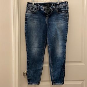 Silver Avery Ankle Skinny Jeans